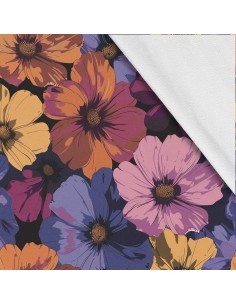 Softshell Stoff Polyester Zum Nähen- Motiv Blumen I SDX5648