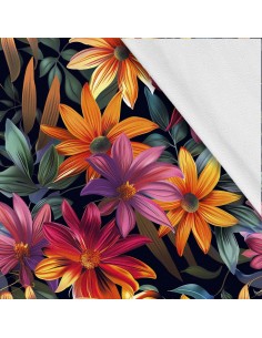 Softshell Stoff Polyester Zum Nähen- Motiv Blumen I SDX5661