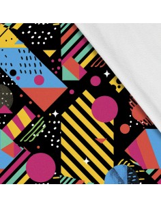 Softshell Stoff Polyester Zum Nähen- Motiv Geometrisch I SDX3105