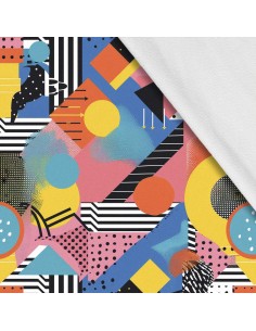 Softshell Stoff Polyester Zum Nähen- Motiv Geometrisch I SDX3139