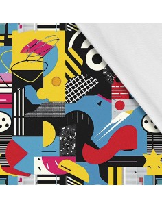 Softshell Stoff Polyester Zum Nähen- Motiv Geometrisch I SDX3166