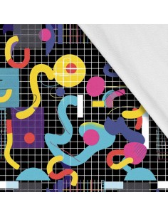 Softshell Stoff Polyester Zum Nähen- Motiv Geometrisch I SDX3173