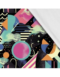 Softshell Stoff Polyester Zum Nähen- Motiv Geometrisch I SDX3185