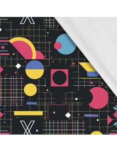 Softshell Stoff Polyester Zum Nähen- Motiv Geometrisch I SDX3186