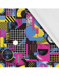 Softshell Stoff Polyester Zum Nähen- Motiv Geometrisch I SDX3189