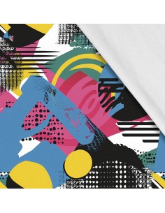 Softshell Stoff Polyester Zum Nähen- Motiv Geometrisch I SDX3198