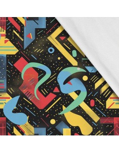 Softshell Stoff Polyester Zum Nähen- Motiv Geometrisch I SDX3207