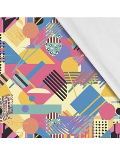 Softshell Stoff Polyester Zum Nähen- Motiv Geometrisch I SDX3216