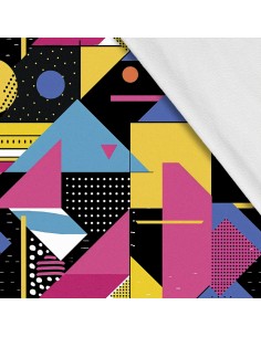 Softshell Stoff Polyester Zum Nähen- Motiv Geometrisch I SDX3218