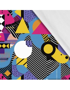 Softshell Stoff Polyester Zum Nähen- Motiv Geometrisch I SDX3227