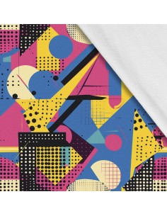 Softshell Stoff Polyester Zum Nähen- Motiv Geometrisch I SDX3238