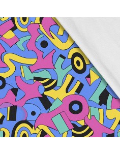 Softshell Stoff Polyester Zum Nähen- Motiv Geometrisch I SDX3253