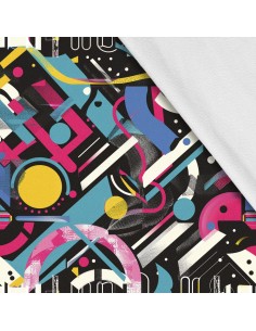 Softshell Stoff Polyester Zum Nähen- Motiv Geometrisch I SDX3271