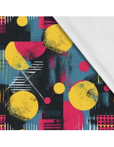 Softshell Stoff Polyester Zum Nähen- Motiv Geometrisch I SDX3279