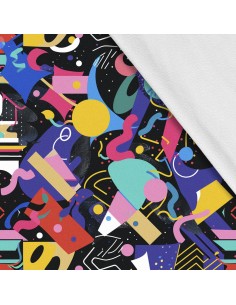 Softshell Stoff Polyester Zum Nähen- Motiv Geometrisch I SDX3283