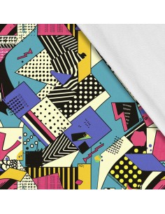 Softshell Stoff Polyester Zum Nähen- Motiv Geometrisch I SDX3287