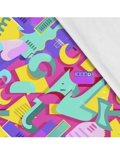 Softshell Stoff Polyester Zum Nähen- Motiv Geometrisch I SDX3289