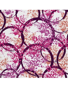 OUTDOOR DEKOSTOFFE OXFORD - Motiv lila Kreise I DX343