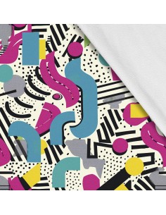 Softshell Stoff Polyester Zum Nähen- Motiv Geometrisch I SDX3291
