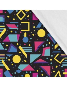 Softshell Stoff Polyester Zum Nähen- Motiv Geometrisch I SDX3307