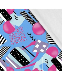 Softshell Stoff Polyester Zum Nähen- Motiv Geometrisch I SDX3313