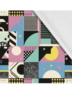 Softshell Stoff Polyester Zum Nähen- Motiv Geometrisch I SDX3318