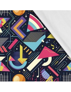 Softshell Stoff Polyester Zum Nähen- Motiv Geometrisch I SDX3319