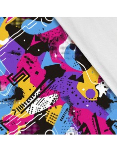 Softshell Stoff Polyester Zum Nähen- Motiv Geometrisch I SDX3323