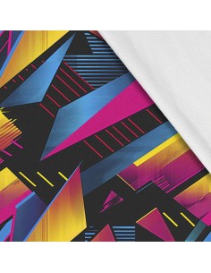 Softshell Stoff Polyester Zum Nähen- Motiv Geometrisch I SDX3326