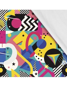 Softshell Stoff Polyester Zum Nähen- Motiv Geometrisch I SDX3334