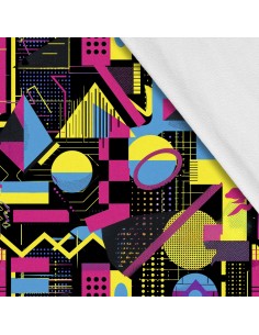 Softshell Stoff Polyester Zum Nähen- Motiv Geometrisch I SDX3349
