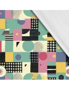 Softshell Stoff Polyester Zum Nähen- Motiv Geometrisch I SDX3356
