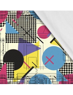 Softshell Stoff Polyester Zum Nähen- Motiv Geometrisch I SDX3357