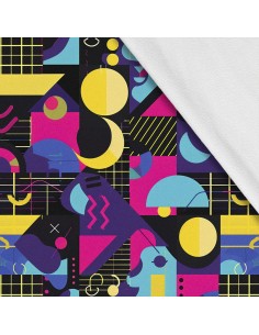 Softshell Stoff Polyester Zum Nähen- Motiv Geometrisch I SDX3364
