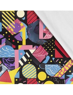 Softshell Stoff Polyester Zum Nähen- Motiv Geometrisch I SDX3368