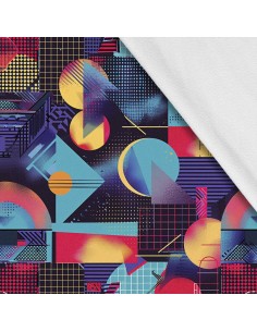 Softshell Stoff Polyester Zum Nähen- Motiv Geometrisch I SDX3369