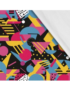 Softshell Stoff Polyester Zum Nähen- Motiv Geometrisch I SDX3374
