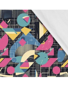 Softshell Stoff Polyester Zum Nähen- Motiv Geometrisch I SDX3379