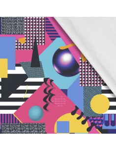 Softshell Stoff Polyester Zum Nähen- Motiv Geometrisch I SDX3386