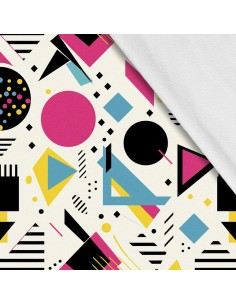 Softshell Stoff Polyester Zum Nähen- Motiv Geometrisch I SDX3425