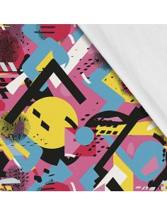 Softshell Stoff Polyester Zum Nähen- Motiv Geometrisch I SDX3440