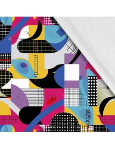 Softshell Stoff Polyester Zum Nähen- Motiv Geometrisch I SDX3442