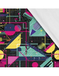 Softshell Stoff Polyester Zum Nähen- Motiv Geometrisch I SDX3444
