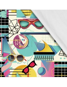 Softshell Stoff Polyester Zum Nähen- Motiv Geometrisch I SDX3450