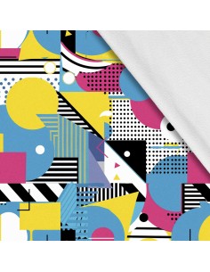 Softshell Stoff Polyester Zum Nähen- Motiv Geometrisch I SDX3471