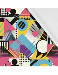 Softshell Stoff Polyester Zum Nähen- Motiv Geometrisch I SDX3489