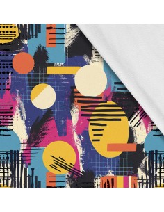 Softshell Stoff Polyester Zum Nähen- Motiv Geometrisch I SDX3492