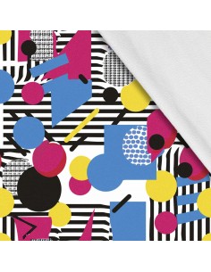 Softshell Stoff Polyester Zum Nähen- Motiv Geometrisch I SDX3497