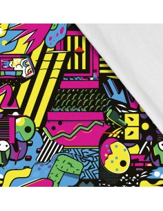 Softshell Stoff Polyester Zum Nähen- Motiv Geometrisch I SDX3499