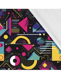 Softshell Stoff Polyester Zum Nähen- Motiv Geometrisch I SDX3505